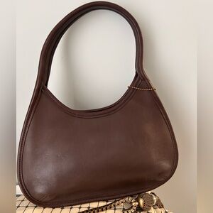 Vintage Coach Ergo mini bag- dark, brown leather, very rare